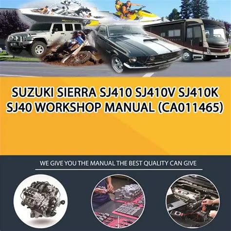Suzuki Sierra Sj410 Sj410v Sj410k Sj40 Workshop Manual